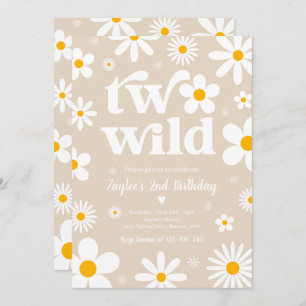Invitation Daisy Anniversaire Boho Two Wild 2e Anniversaire