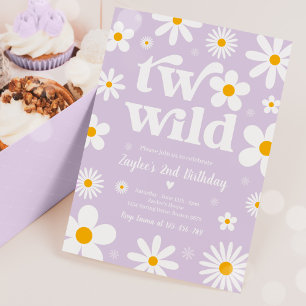 Invitation Daisy Anniversaire Boho Two Wild 2e Anniversaire