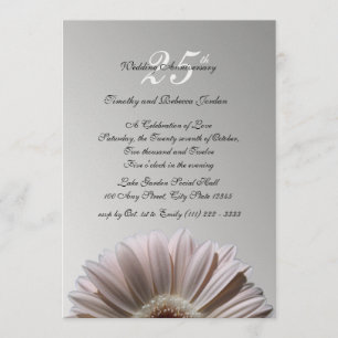 Invitation Daisy Anniversaire d'Argent