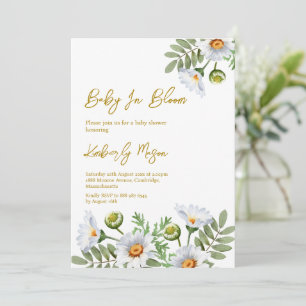 Invitation Daisy Bébé en Fleur Baby Shower