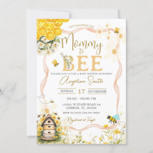 Invitation Daisy Bee Garden Baby shower Mommy To Bee
