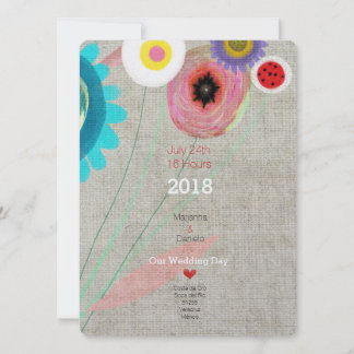 Invitation Daisy Boho Chic
