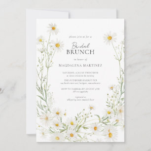 Invitation Daisy Boho Fleur sauvage Rustic Bridal Brunch