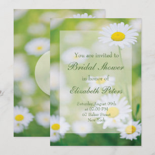 Invitation Daisy Daisies Fleur Floral Fête des mariées d'été