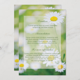 Invitation Daisy Daisies Fleur Floral Mariage d'été
