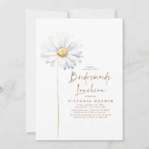 Invitation Daisy Floral Bridesmaitres Fête des mariées de déj