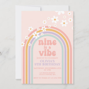 Invitation Daisy Nine est une ambiance arc-en-ciel pastel pou