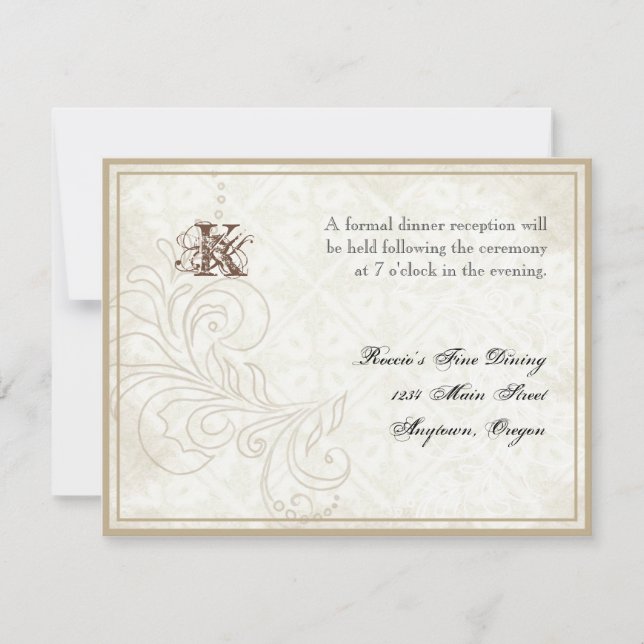 Invitation Daisy, Pansy, Rose n Papillon - Réception de maria (Devant)