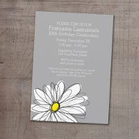 Daisy tendance avec fête d'anniversaire gris jaune