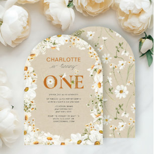 Invitation Daisy tourne un Terracotta 1er anniversaire