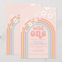 Daisy Wild One boho floral arc-en-ciel premier ann