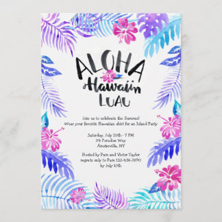 Invitation d'Aloha Hawaiian