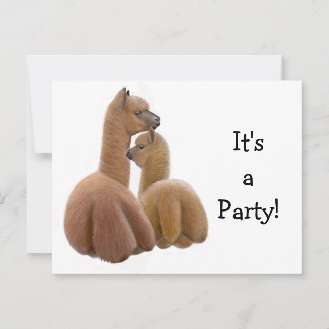 Invitation d'Alpaca Buddies (Devant)