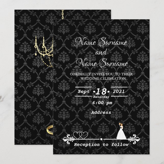 Invitation Damas (Devant / Derrière)