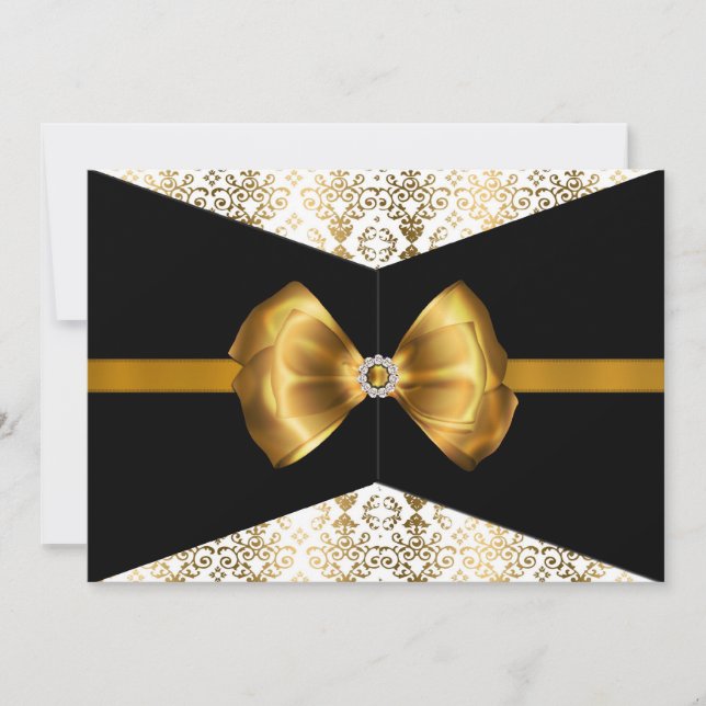 Invitation Damas bitumineux [Or] (Devant)