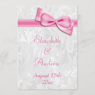 Invitation Damas blanches et Mariage de la boue rose de Faux