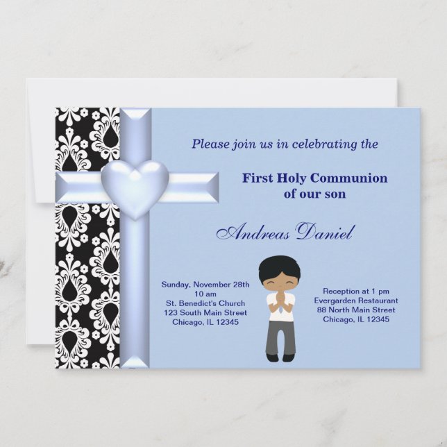 Invitation Damas Sainte Communion (Devant)