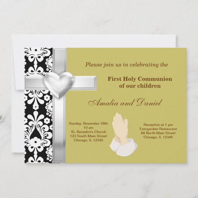 Invitation Damas Sainte Communion (Devant)