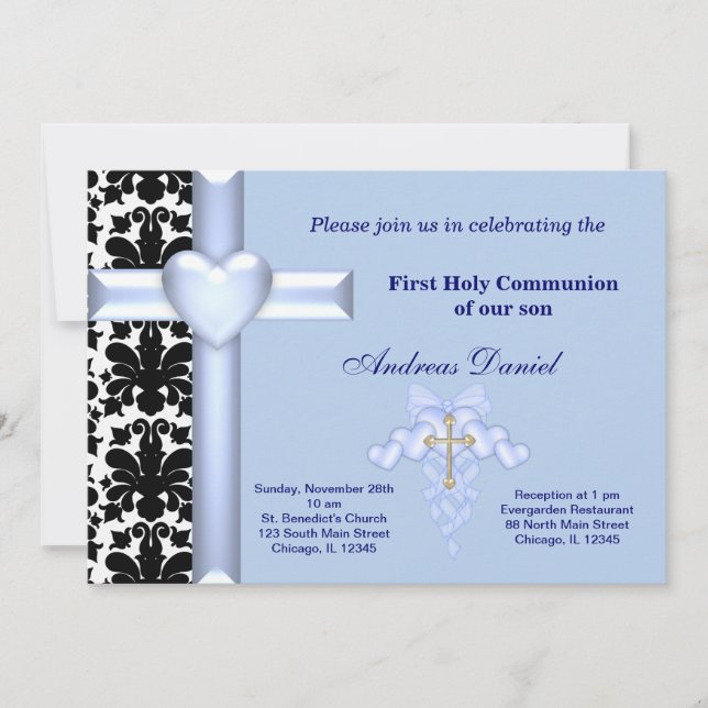 Invitation Damas Sainte Communion (Devant)