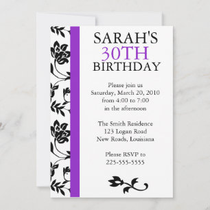Invitation Damask Birthday