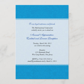 Invitation Damask Cerulean