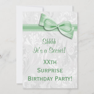 Invitation Damassé et arc de fête d'anniversaire de SURPRISE