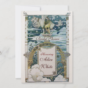 INVITATION DAME AVEC UNICORN FÊTE DES MARIÉES PARTY