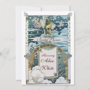 INVITATION DAME AVEC UNICORN FÊTE DES MARIÉES PARTY