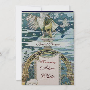 Invitation DAME AVEC UNICORN FÊTE DES MARIÉES PARTY Champagne