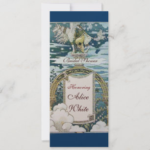 Invitation DAME AVEC UNICORN FÊTE DES MARIÉES PARTY Gold