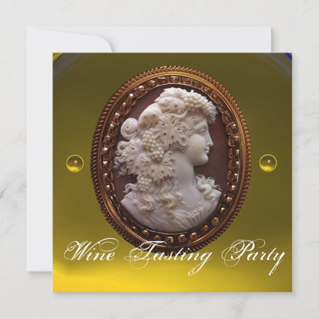 INVITATION DAME CAMEO ANTIQUE, PARTIE DE DÉGUSTATION DE VIN B (Devant)