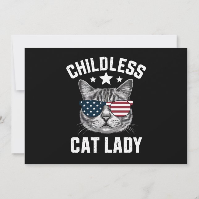 Invitation Dame de chat sans enfants 2024  (Devant)