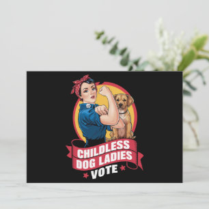 Invitation Dames de chats sans enfants votent chien The Rivet