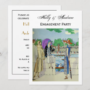 Invitation Dames des années 1920 au régate de course d'équipa
