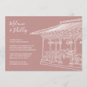 Invitation Dames Pavilion Central Park New York Mariage