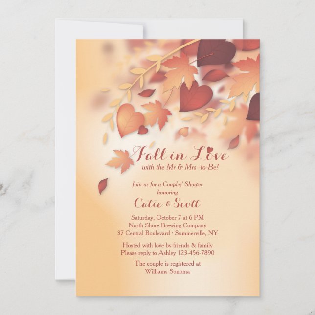 Invitation d'amour d'automne (Devant)