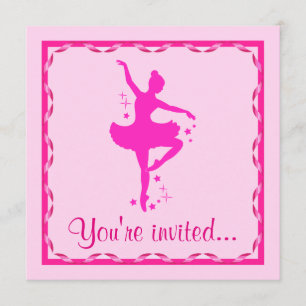 Invitation Dance Considérant : Ballerina en rose