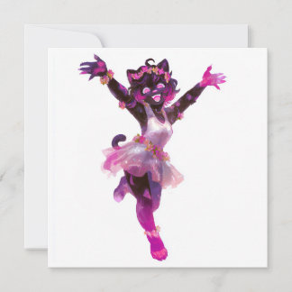 Invitation Dance de chat de dessin