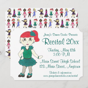 Invitation Dance School Studio Annual Considérant Show Show