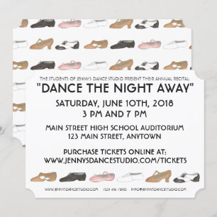 Invitation Dance School Studio Annual Considérant Show Show