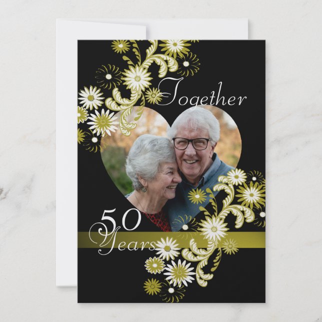 Invitation Dancing Daisies/ 50e Anniversaire (Devant)