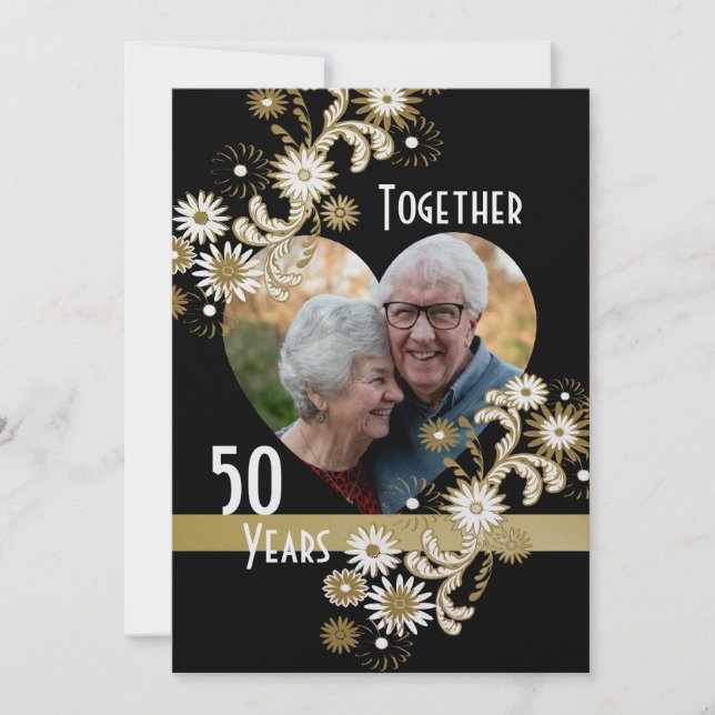 Invitation Dancing Daisies 50e Anniversaire (Devant)