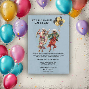 Invitation Dancing Fun Senior Ladies Anniversaire
