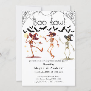 Invitation Dancing Skeleton Cowboy Halloween Casquette