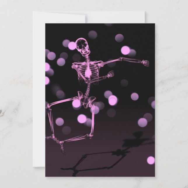 Invitation Dancing X-Ray Skeleton - Rose (Devant)