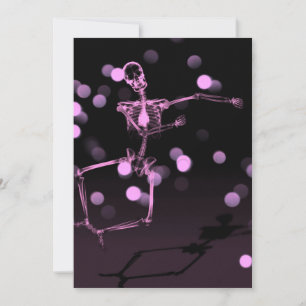 Invitation Dancing X-Ray Skeleton - Rose