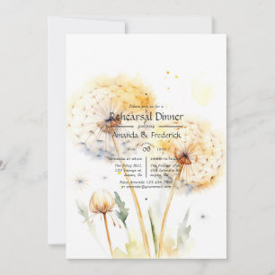 Invitation Dandelion Dîner de répétition Mariage