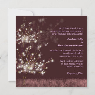 Invitation Dandelion Dreams Mariage campagnard élégant