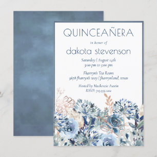 Invitation Dandelion Floral   Muet Bouquet Quiceanera