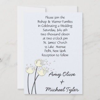 Invitation Dandelion soufflant